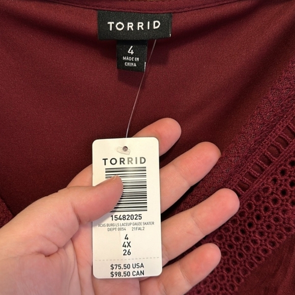 Torrid Burgundy Dress - Picture 5 of 5